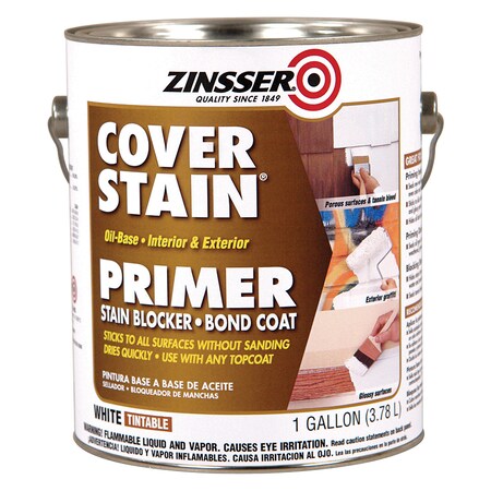 Zinsser 1 Gal White Cover-Stain Oil-Based Int/Ext Stain Block Primer (SCAQMD) 262765